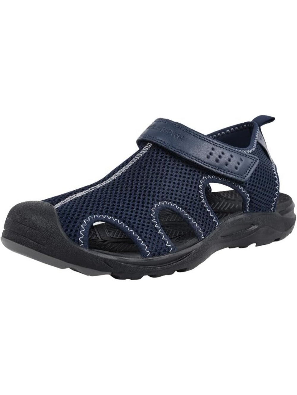 Men's Navy Blue Closed Toe Athletic Outdoor Waterproof Hiking Sandals Shoes